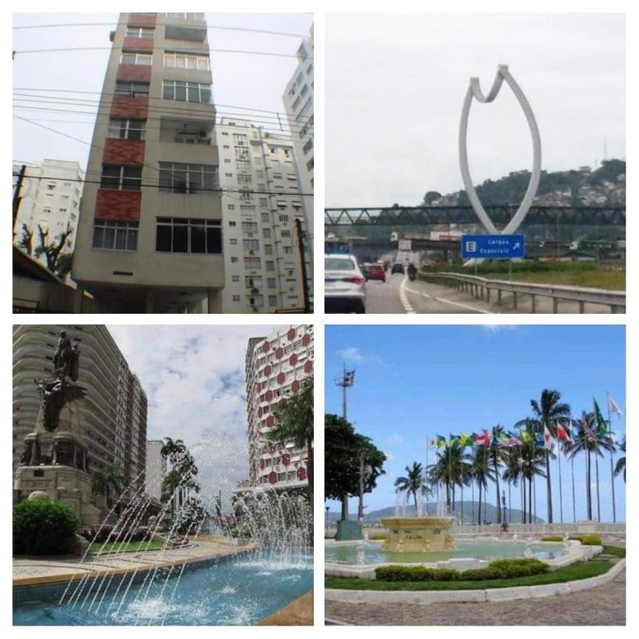 100 Mts Praia Roupa Cama Toalha Banho Wi-Fi Ar Condicionado Portaria 24 Horas Santos Kültér fotó