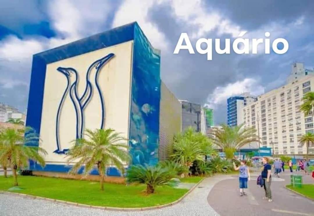 100 Mts Praia Roupa Cama Toalha Banho Wi-Fi Ar Condicionado Portaria 24 Horas Santos Kültér fotó