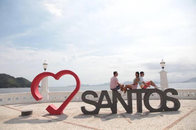 100 Mts Praia Roupa Cama Toalha Banho Wi-Fi Ar Condicionado Portaria 24 Horas Santos Kültér fotó
